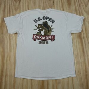 2016 US Open Oakmont T-Shirt White Men's Size XL USGA Cotton